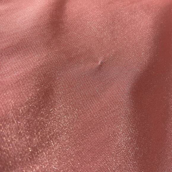 Vintage 70s Disco Vassarette Copper Nylon Keyhole Slip Dress Nightgown Size 32 - Picture 9 of 11